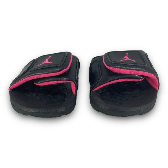 Nike Air Jordan Hydro 3 Slides Sandals 630760-009 Black Vivid Pink Youth 13 - Picture 5 of 9